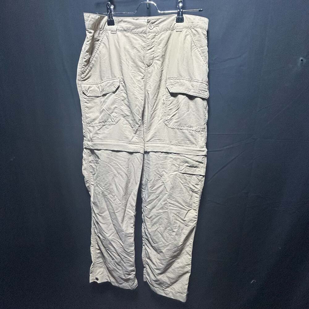 Royal Robbins Women's Size 6 Short Convertible Zip-Off Hiking Cargo Pants Khaki